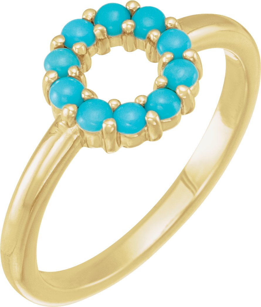 Cabochon Halo-Style Ring