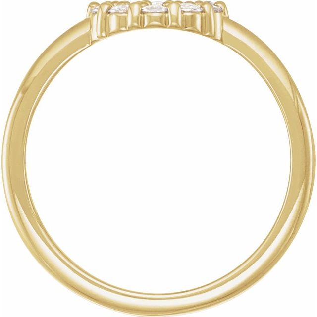 14K Yellow 1/5 CTW Natural Diamond Rose-Cut Halo-Style Ring 