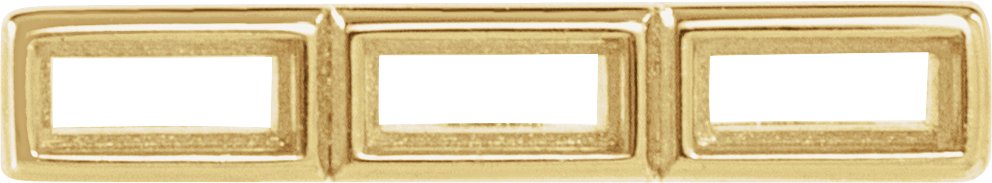 Three-Stone Bezel-Set Strip Setting