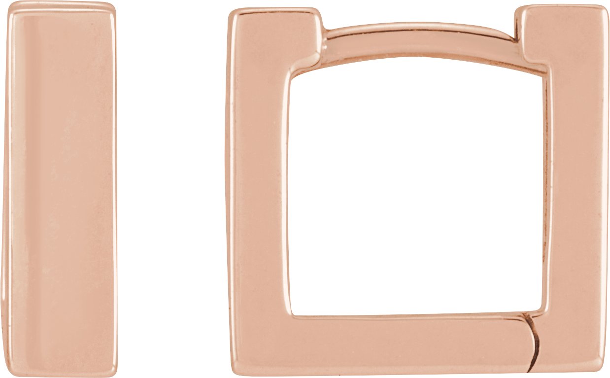 Square Huggie Hoop Earrings