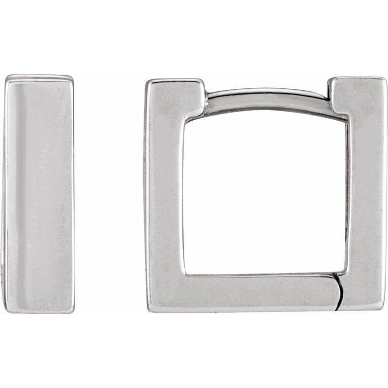 Square Huggie Hoop Earrings