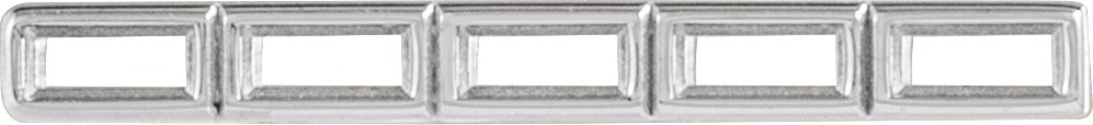 Baguette Five-Stone Bezel-Set Strip Setting