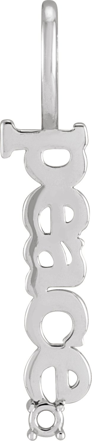 Sterling Silver 2 mm Round Peace Charm/Pendant Mounting