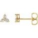 14K Yellow 1/8 CTW Rose-Cut Natural Diamond Three-Stone Earrings