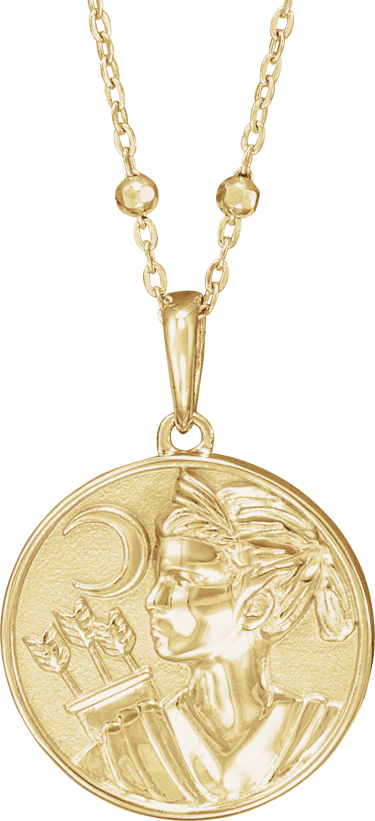 14K Yellow Artemis Coin