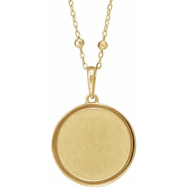 14K Yellow Artemis Coin 18 Necklace
