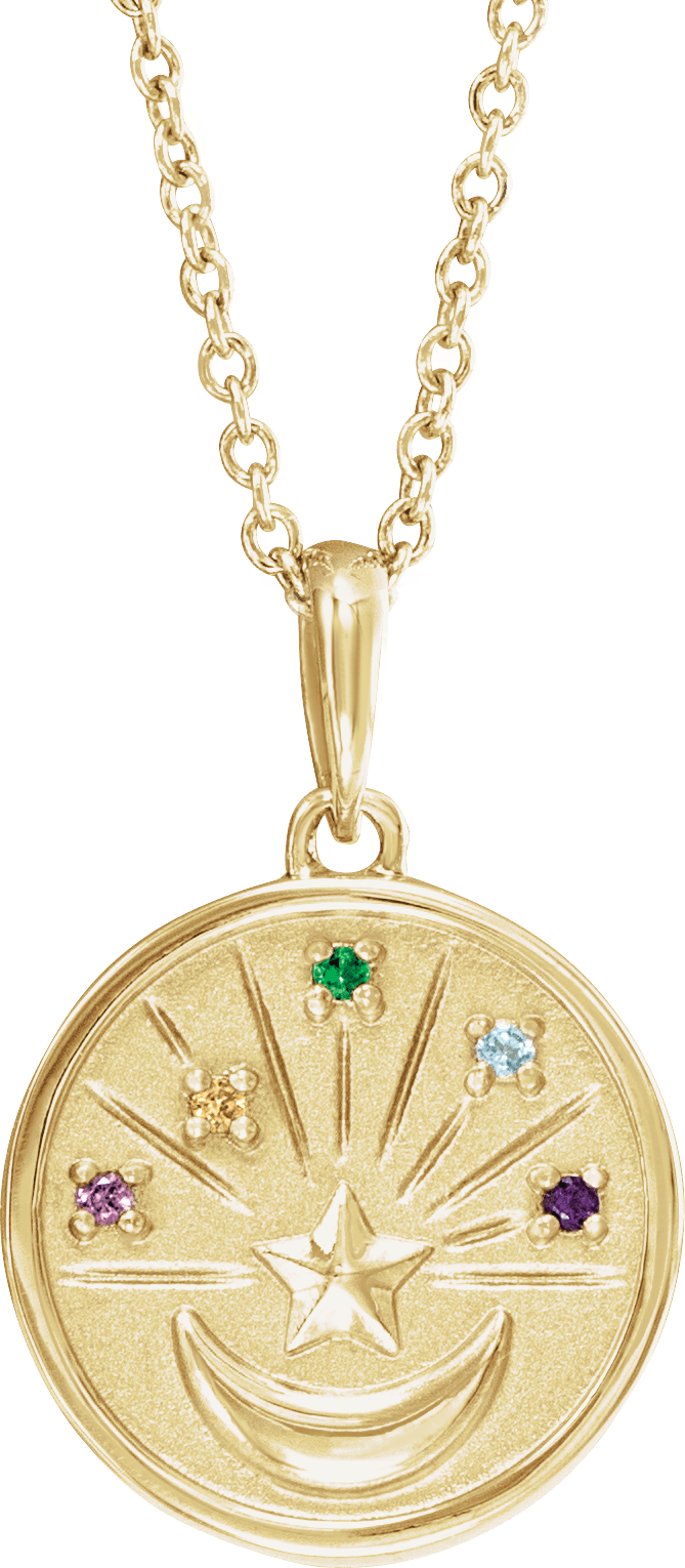 celestial coin necklace