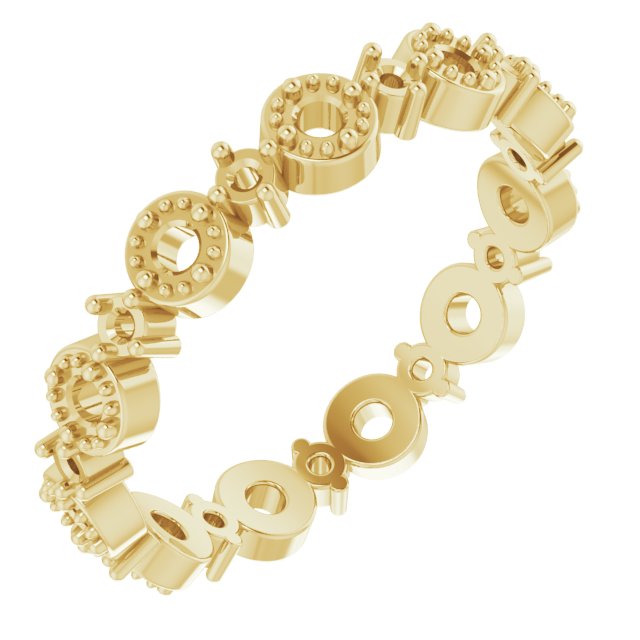 Beaded Halo-Style Eternity Band