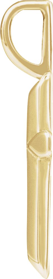 14K Yellow 20x11 mm Knife-Edge Cross Pendant