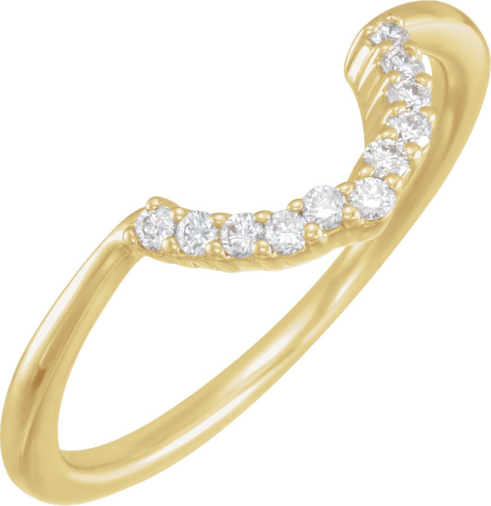 14K Yellow 1/6 CTW Natural Diamond Matching Band