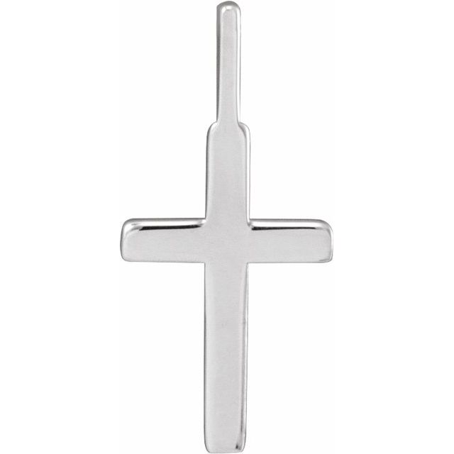 Sterling Silver 20x11 mm Knife-Edge Cross Pendant