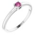 Sterling Silver Natural Pink Tourmaline Ring