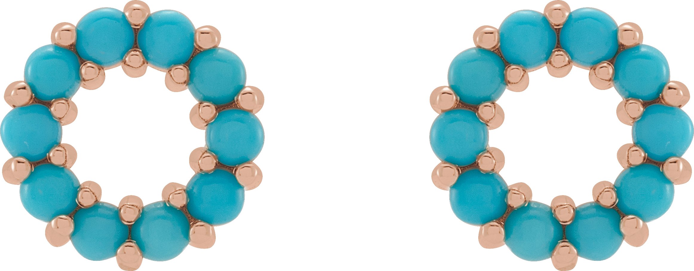 Alternative view of Halo-Style Cabochon Earrings