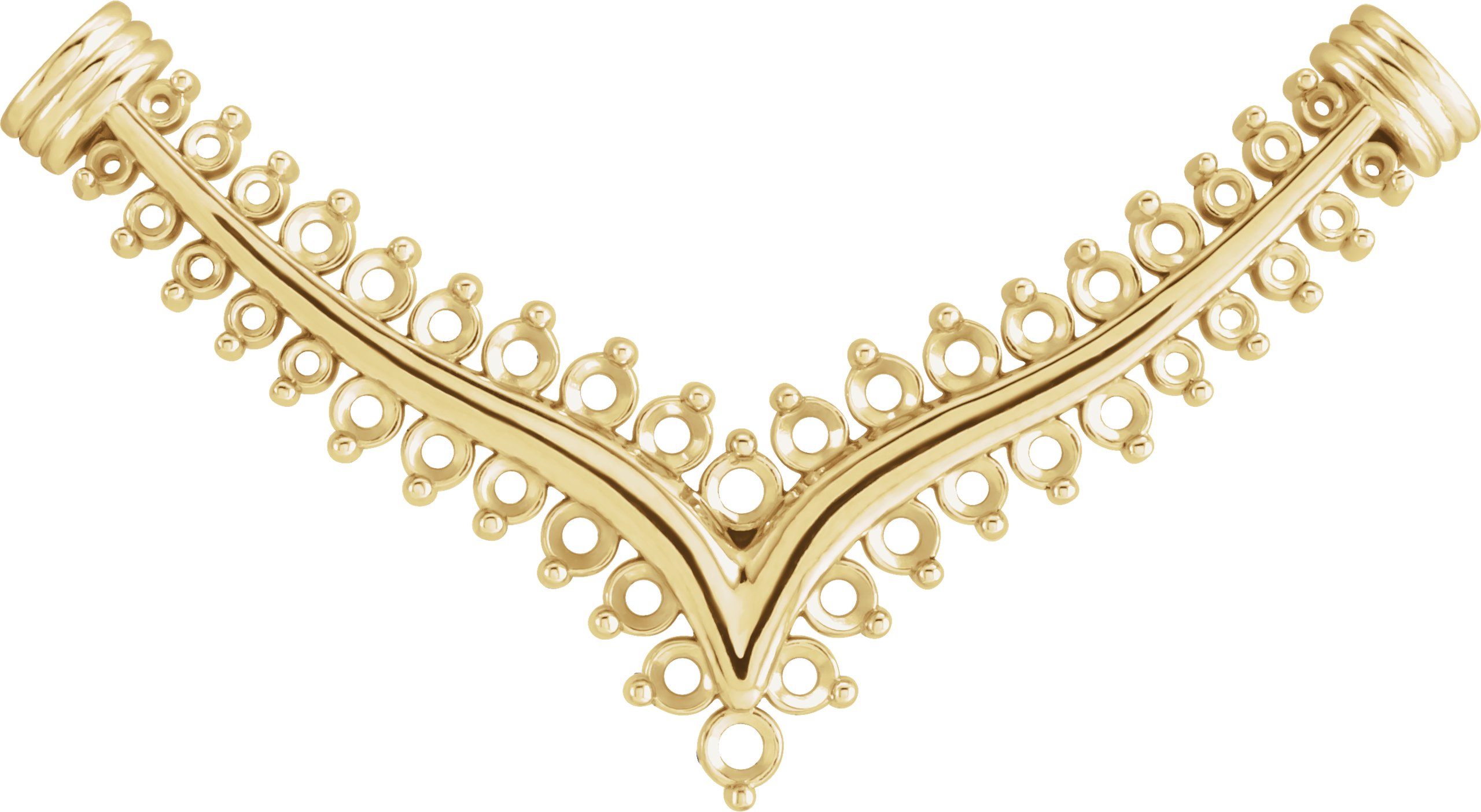 Accented "V" Necklace Center