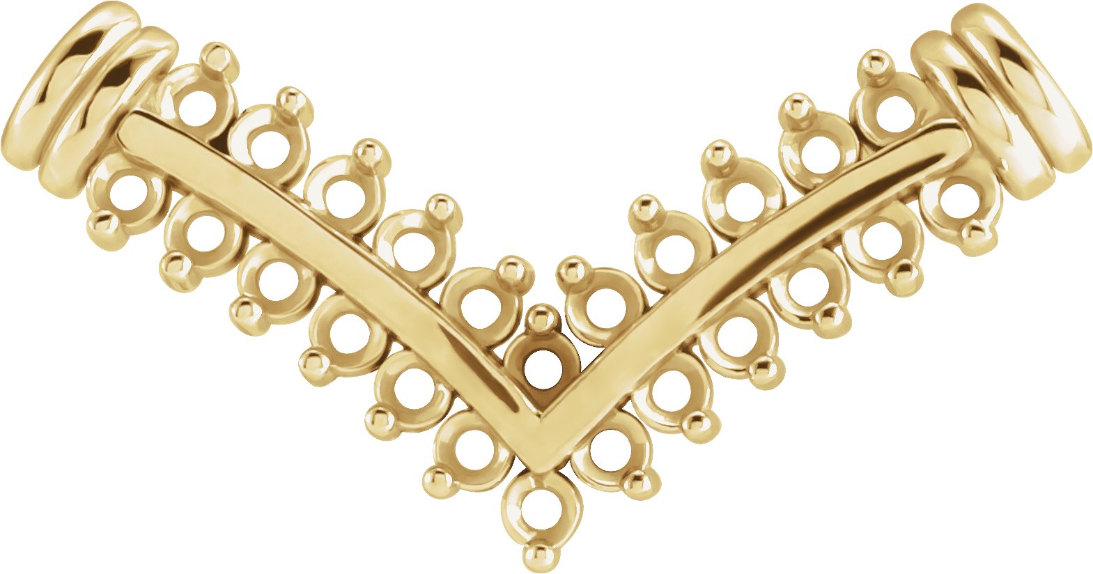 Accented "V" Necklace Center