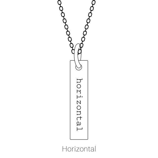14K Rose Engravable Pierced Cross Bar 16-18 Necklace