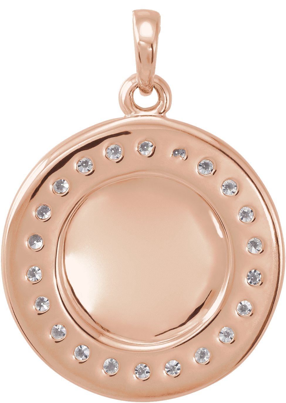 14K Rose 1/5 CTW Natural Diamond Engravable 16-18 Necklace