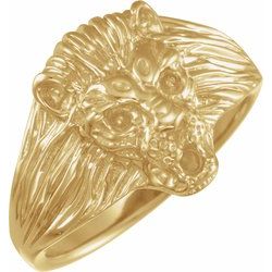 Men's Small Lions Head Ring Mounting