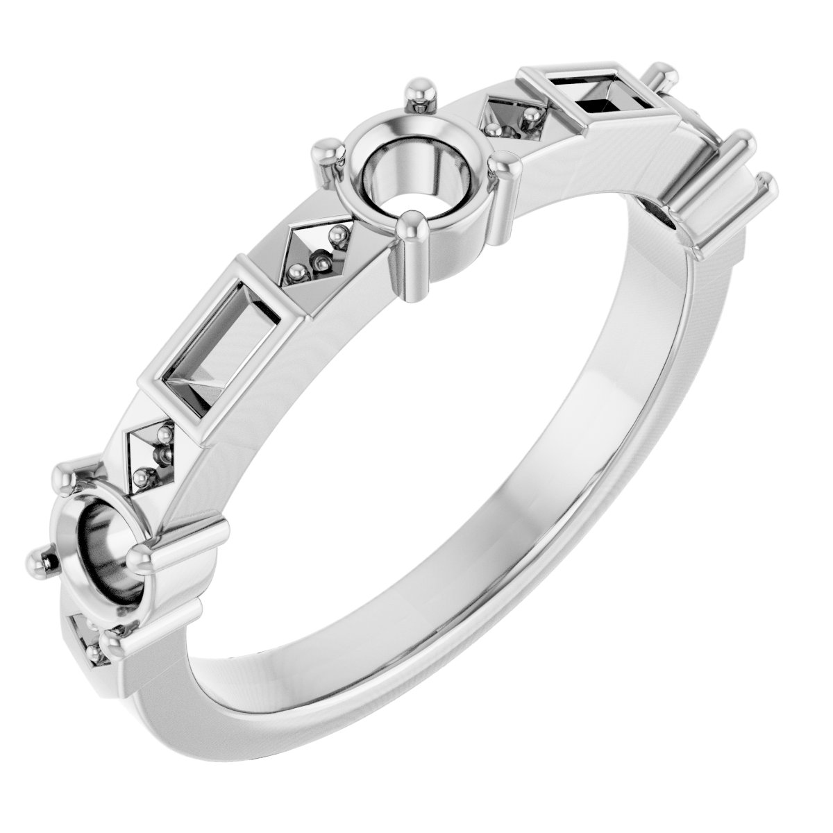 Three-Stone Anniversary Band