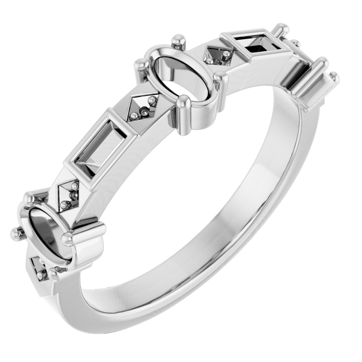 Three-Stone Anniversary Band