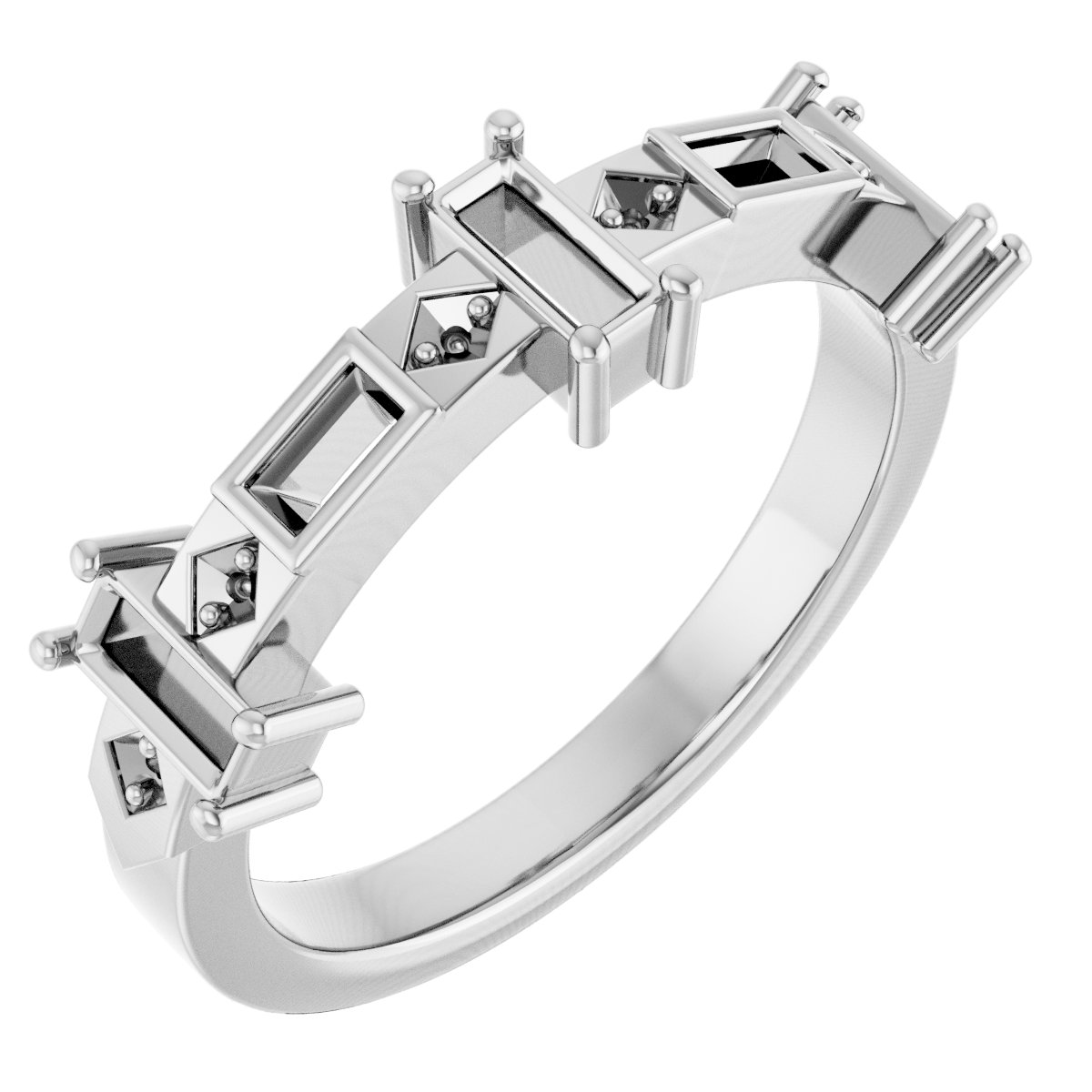 Three-Stone Anniversary Band