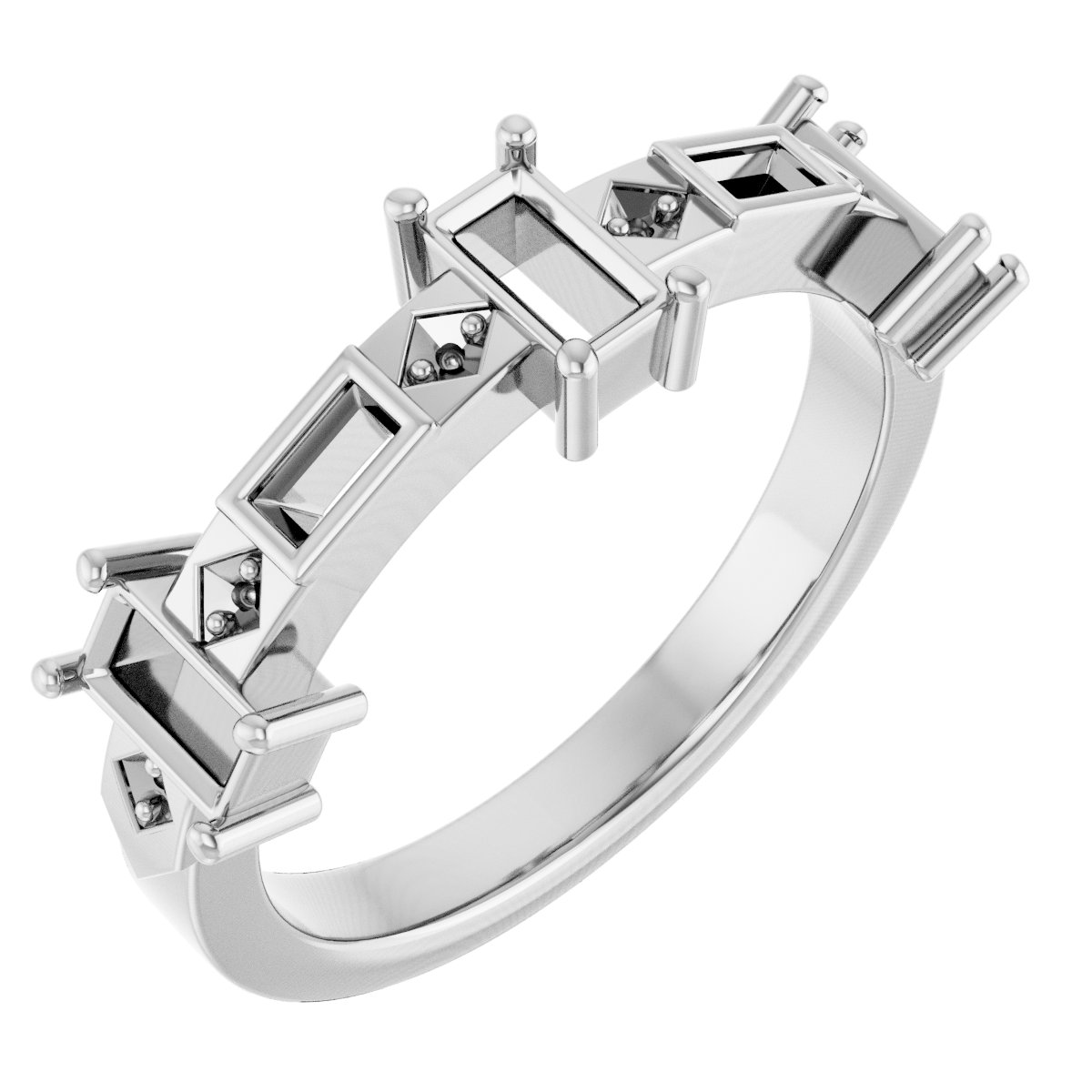 Three-Stone Anniversary Band