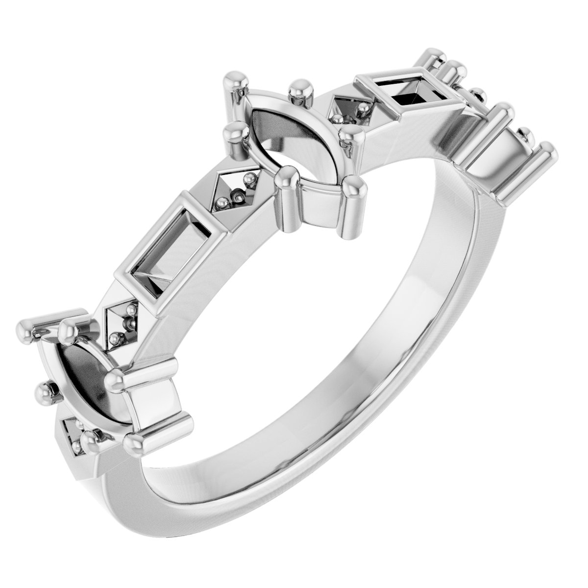 Three-Stone Anniversary Band