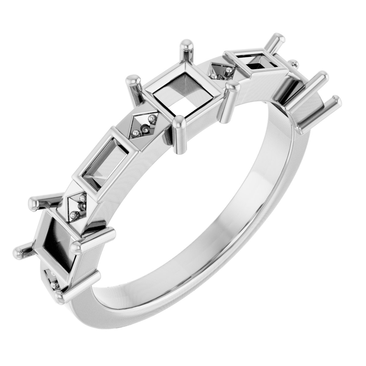 Three-Stone Anniversary Band