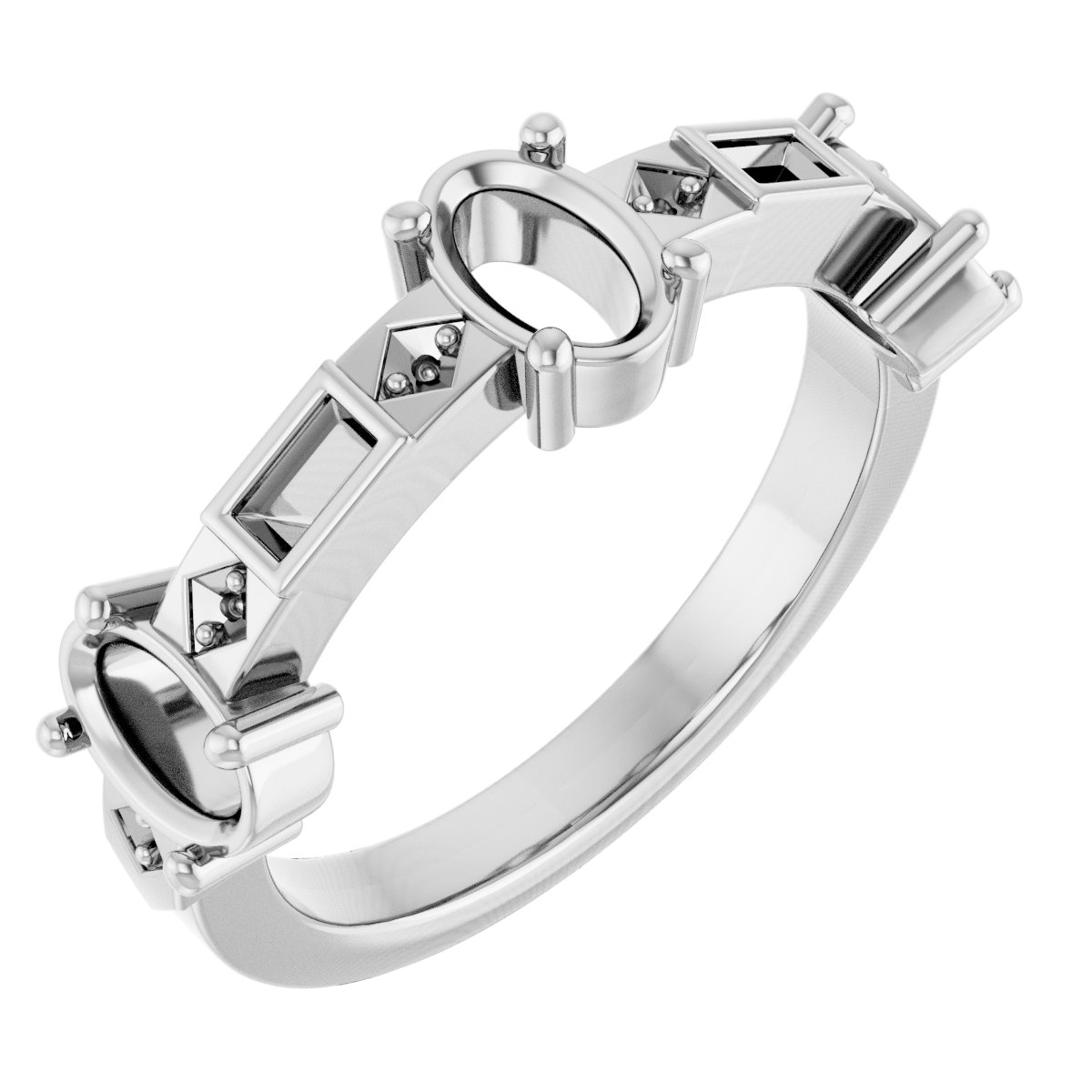 Three-Stone Anniversary Band