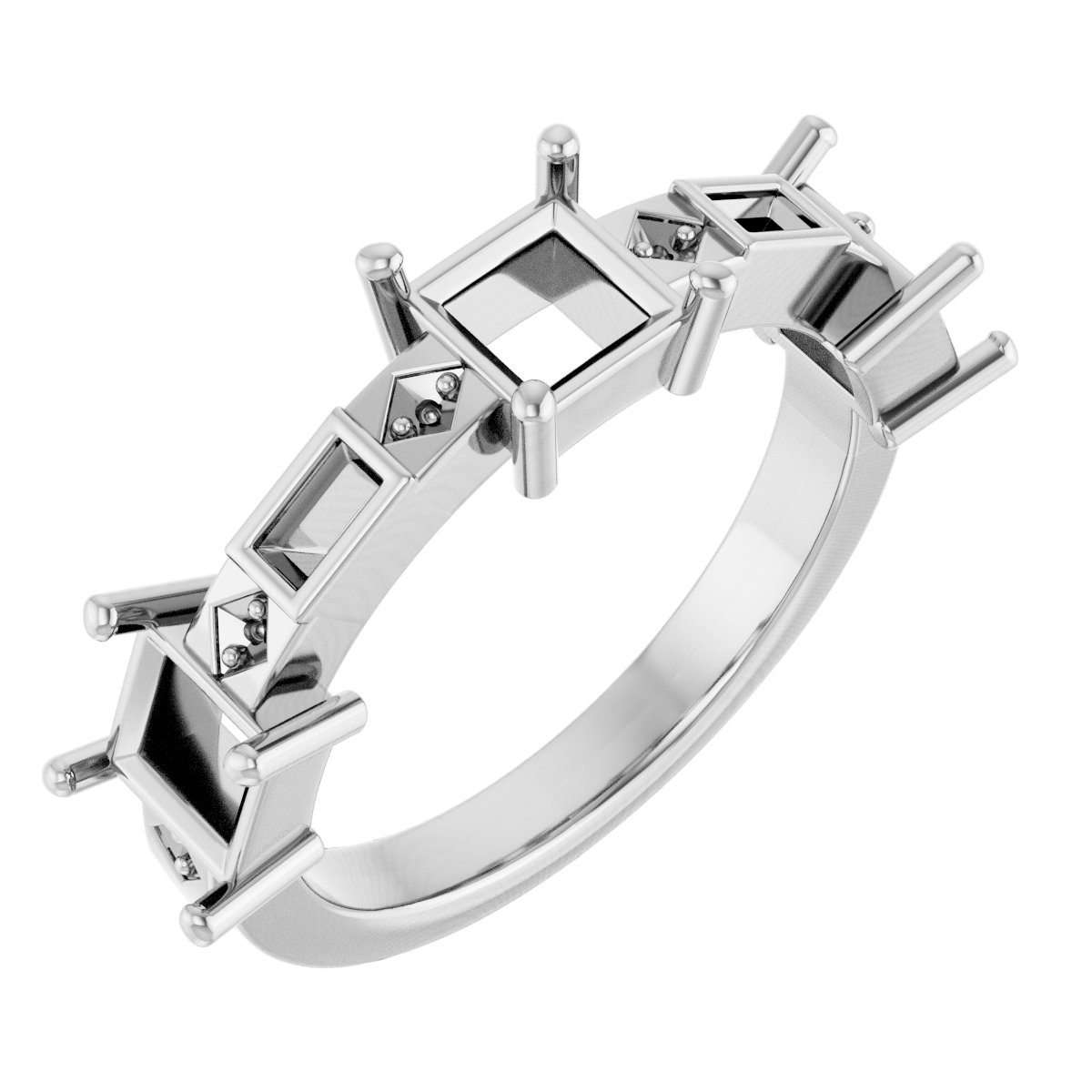 Three-Stone Anniversary Band