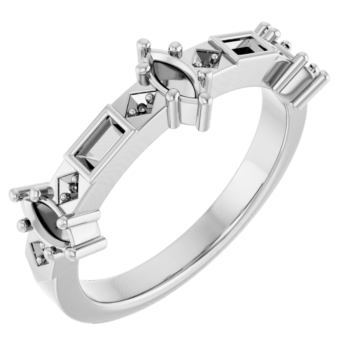 Three-Stone Anniversary Band