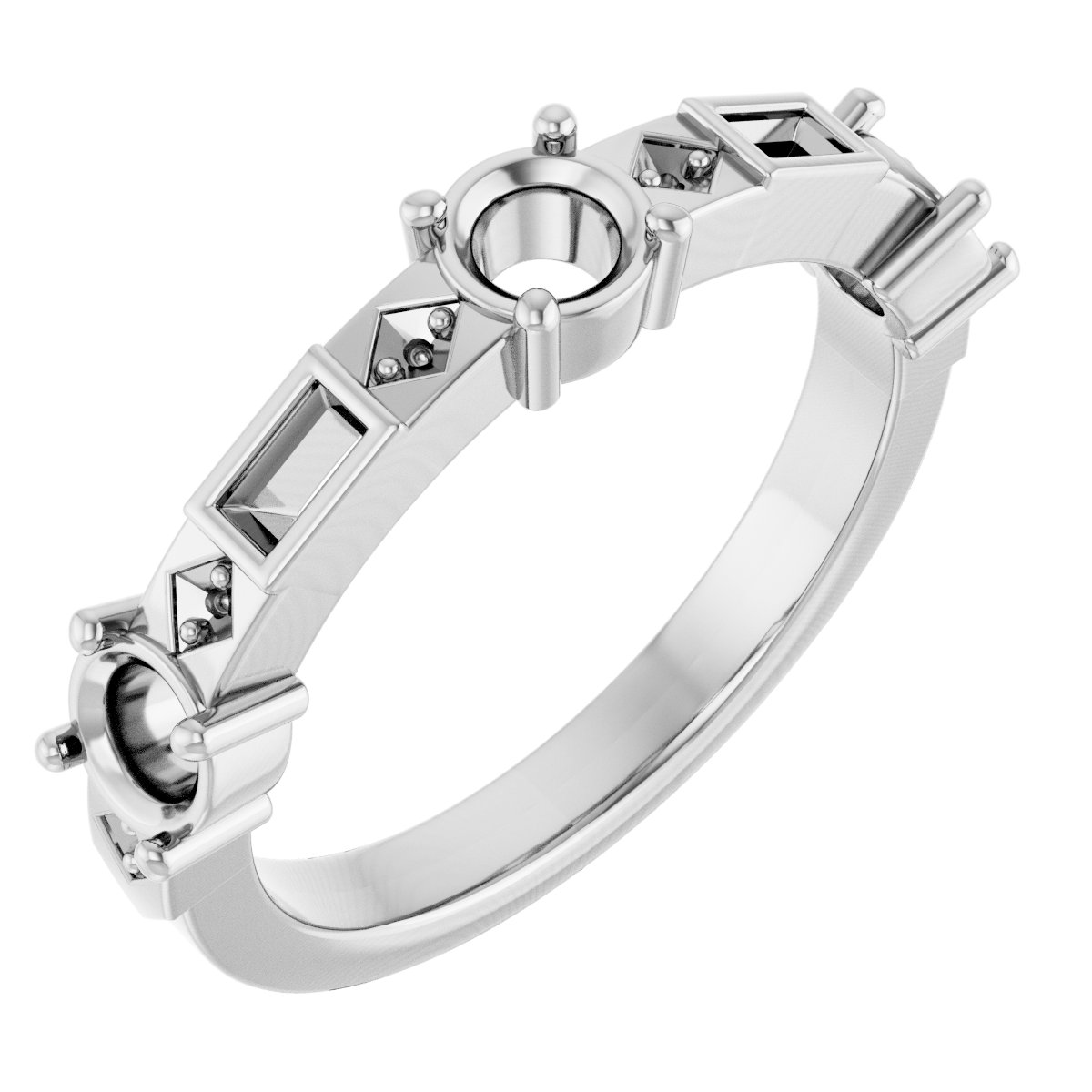 Three-Stone Anniversary Band