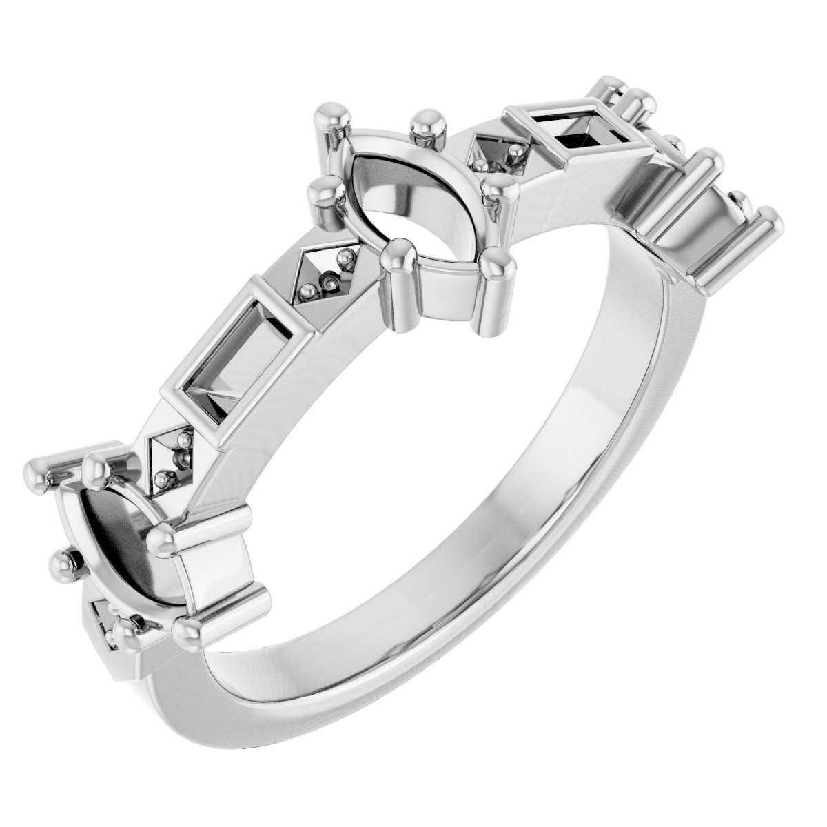 Three-Stone Anniversary Band