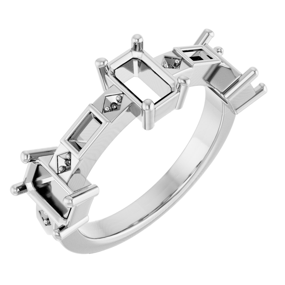 Three-Stone Anniversary Band