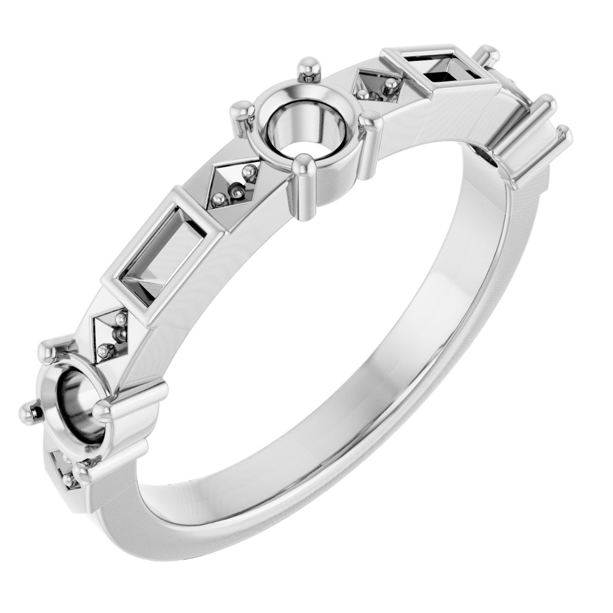 Three-Stone Anniversary Band