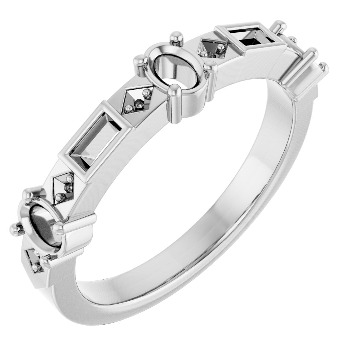 Three-Stone Anniversary Band