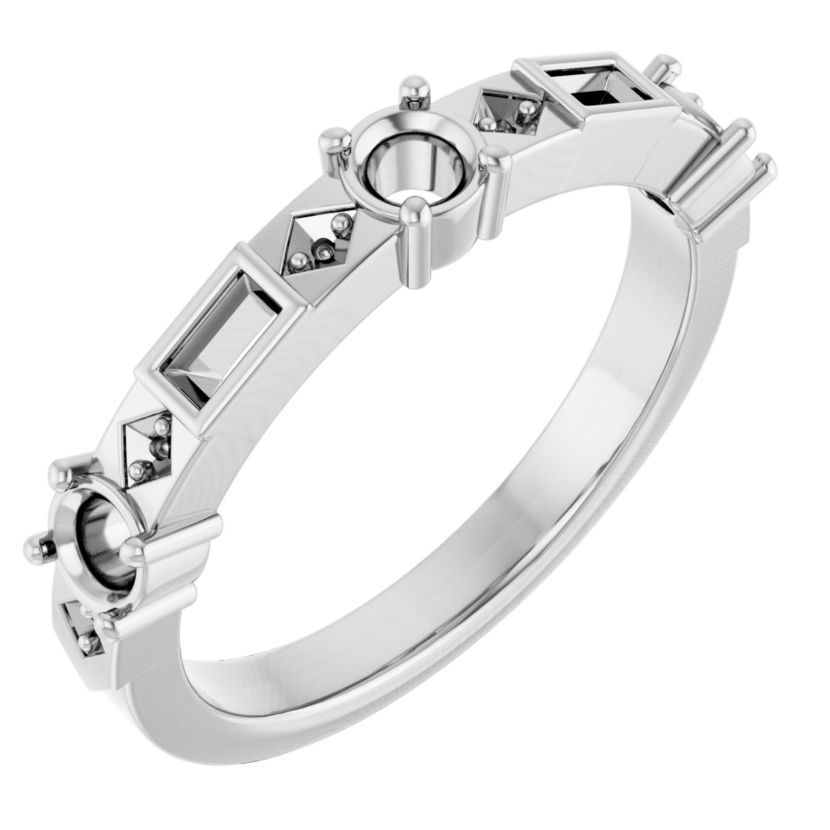 Three-Stone Anniversary Band