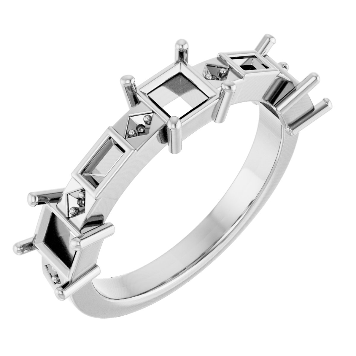 Three-Stone Anniversary Band