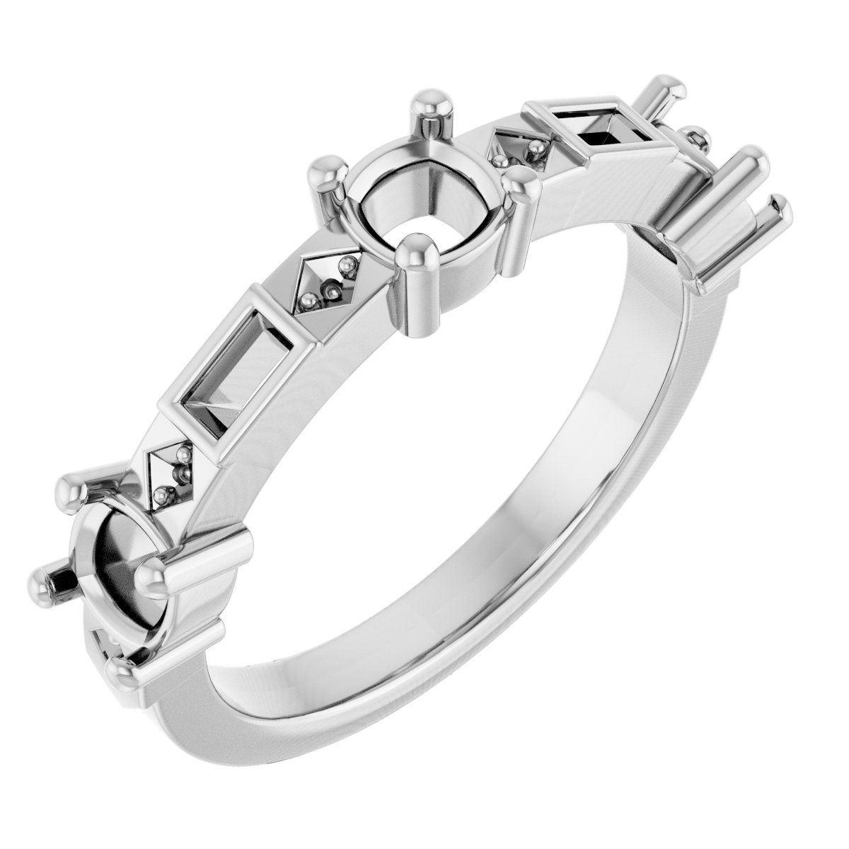 Three-Stone Anniversary Band