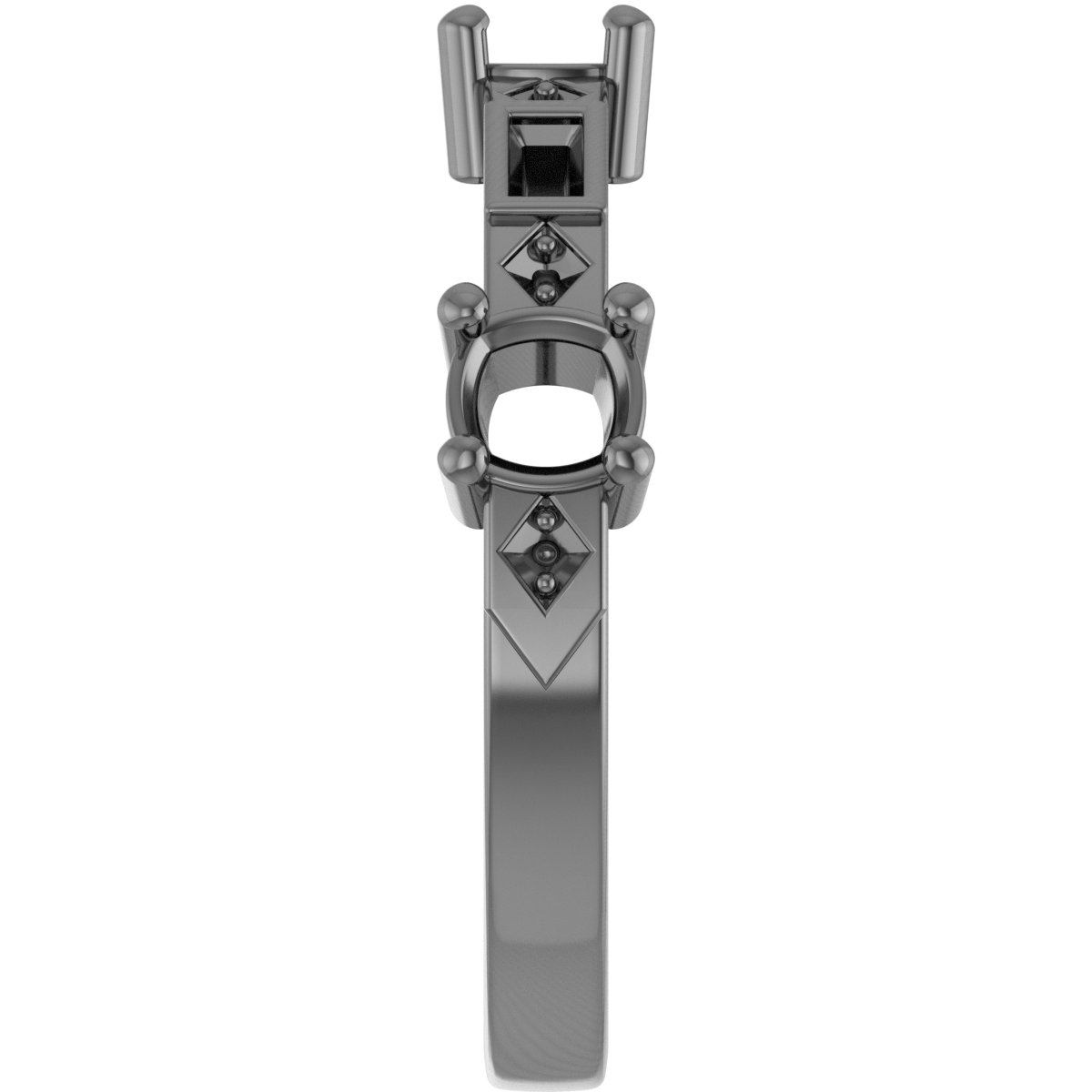 6x4 mm Oval Anniversary Band Mounting view 4