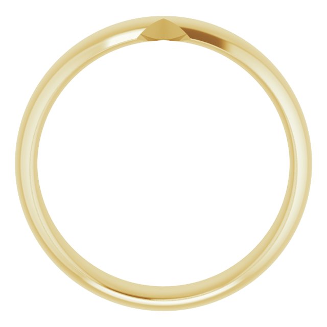 Alternative view of Double Notched Wedding Band – 10K Yellow Gold