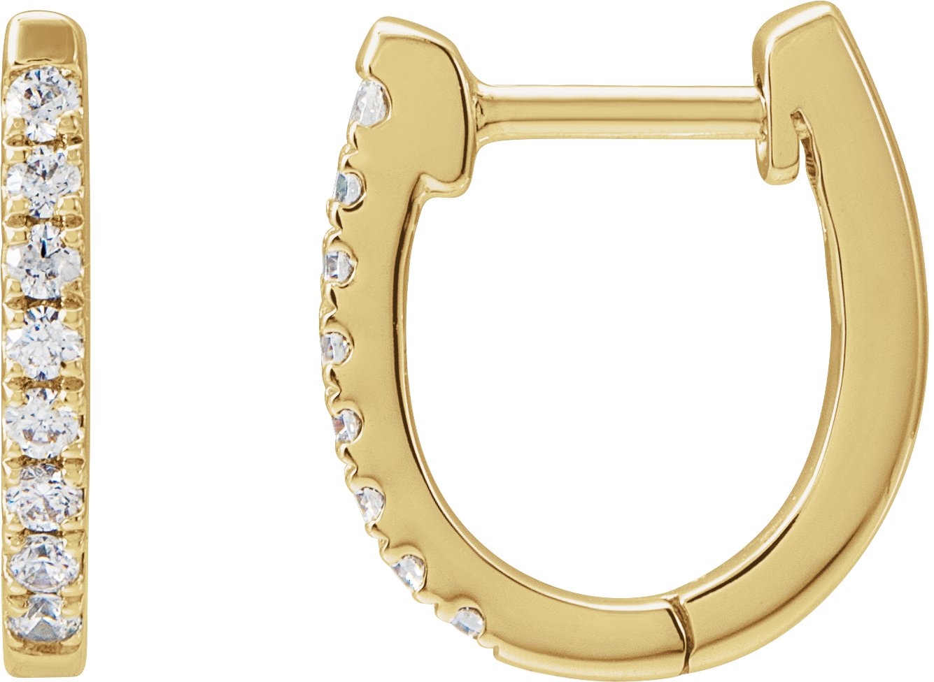 14K Yellow 0.17 CTW Natural Diamond Hoop Earrings Ref 19056722