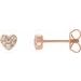 14K Rose 1/10 CTW Natural Diamond Heart Earrings