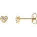 14K Yellow 1/10 CTW Natural Diamond Heart Earrings