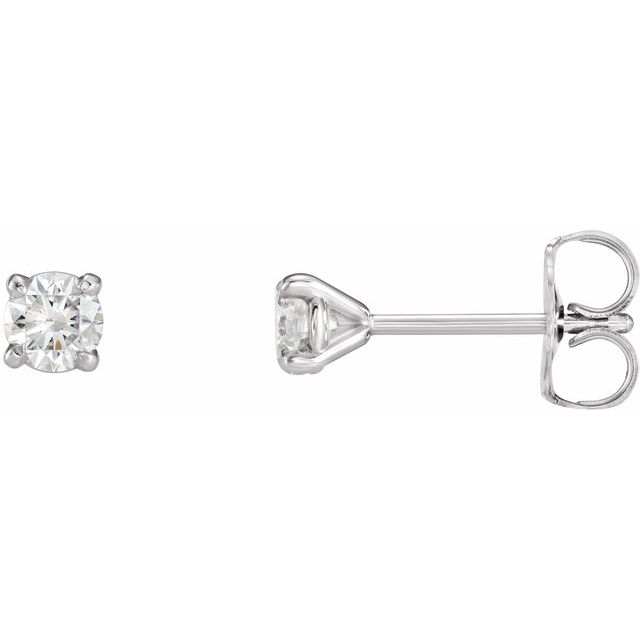 14K White 1/3 CTW Natural Diamond Cocktail-Style Earrings
