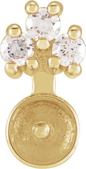 Accented Pearl Earring Setting