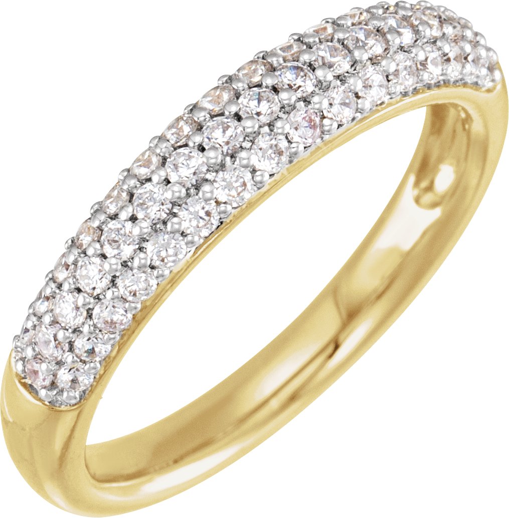 14K Yellow 1/2 CTW Lab-Grown Diamond Ring