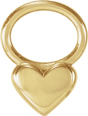 Heart hoop dangle