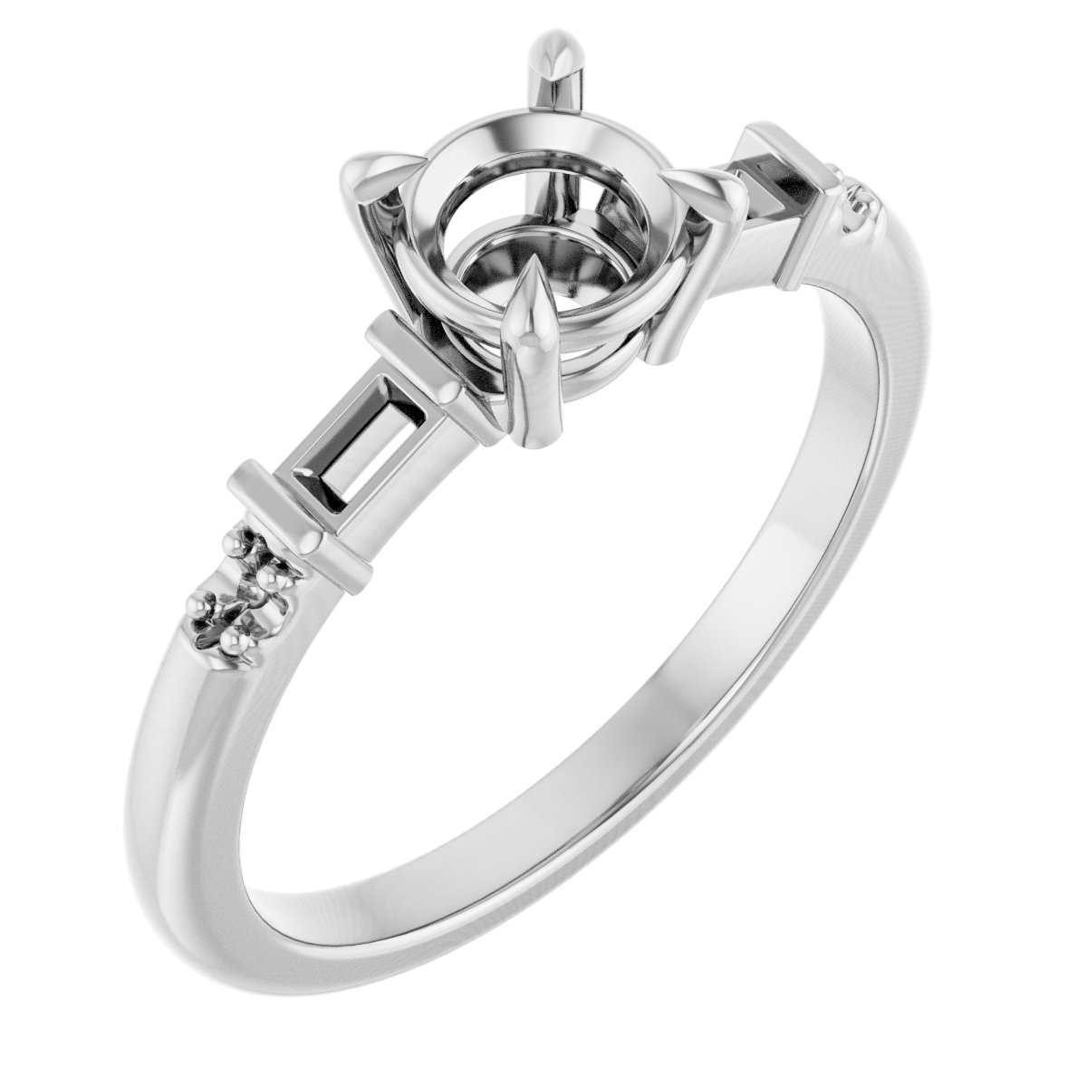 Accented Engagement Ring
