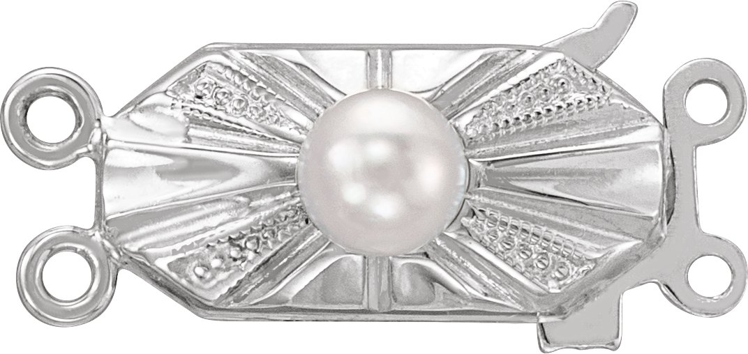 2-Strand Pearl Fish Hook Clasp